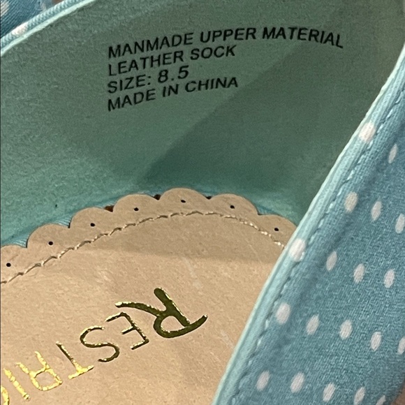 New Restricted “Jessa” Flats in color “Mint” Polka Dot Decorative Bow Size 8.5 - Picture 10 of 13